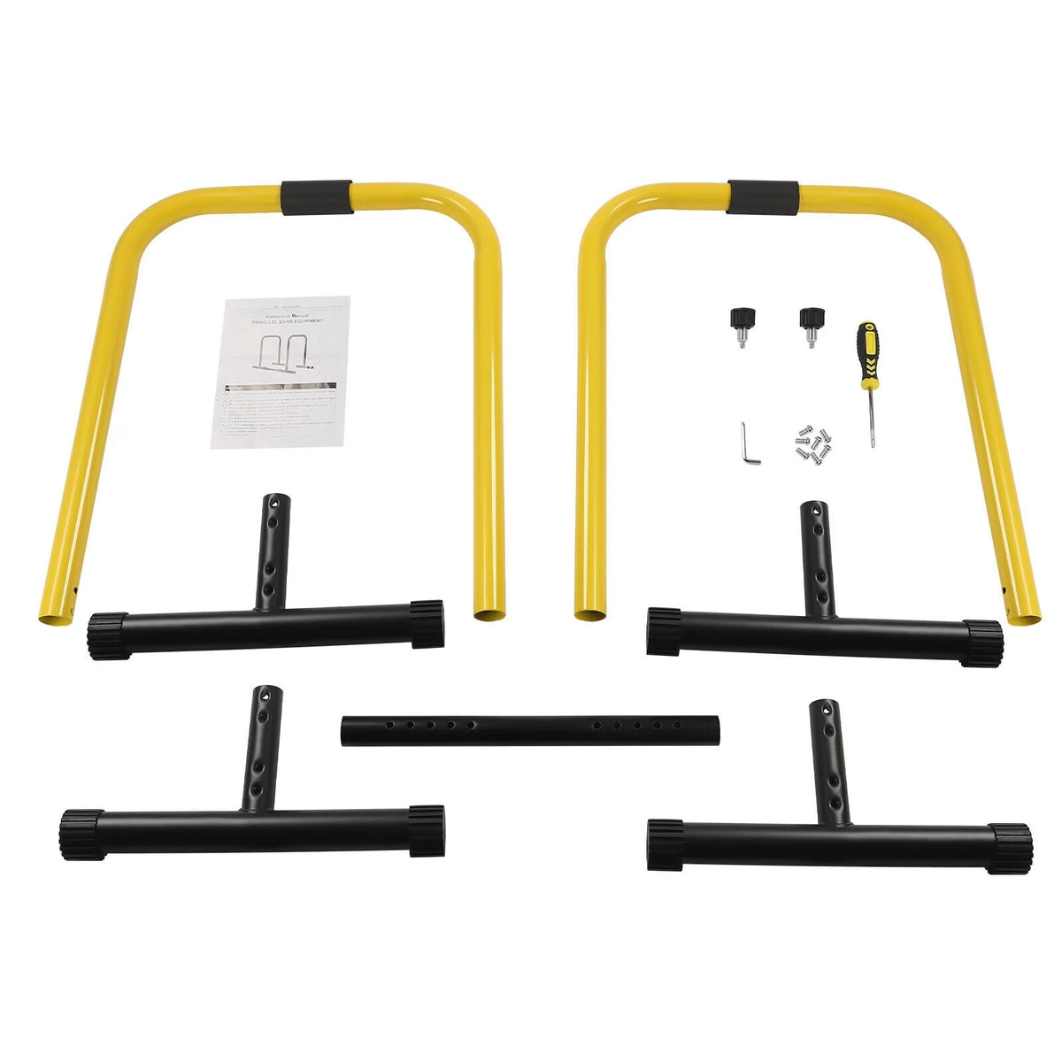 Miumaeov Dip Bar Dip Station Functional Heavy Duty Dip Stands Fitness Workout Dip bar Station Stabilizer Push Up Stand Adjustable Height 440LBS Loading Capacity