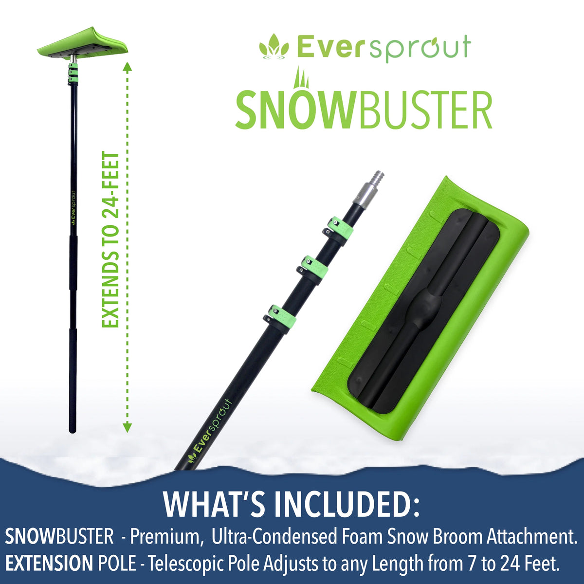 EVERSPROUT Never-Scratch SnowBuster 7-to-24 Foot