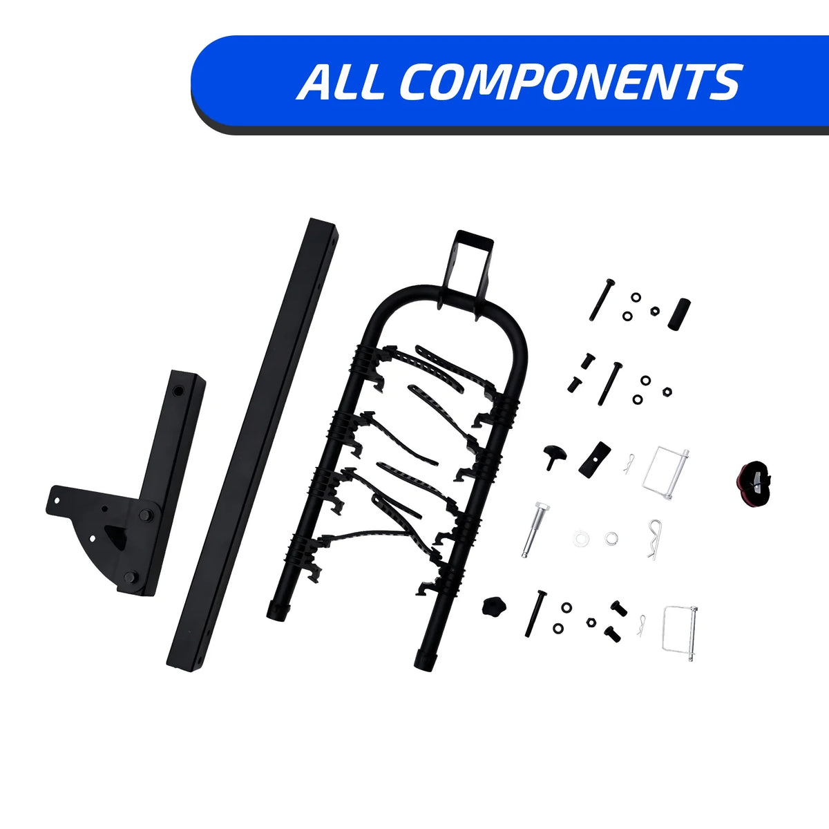 Ozark Trail 4-Bicycle Hitch Mounted Steel Bike Rack, Carry up to 132lbs,Foldable Design