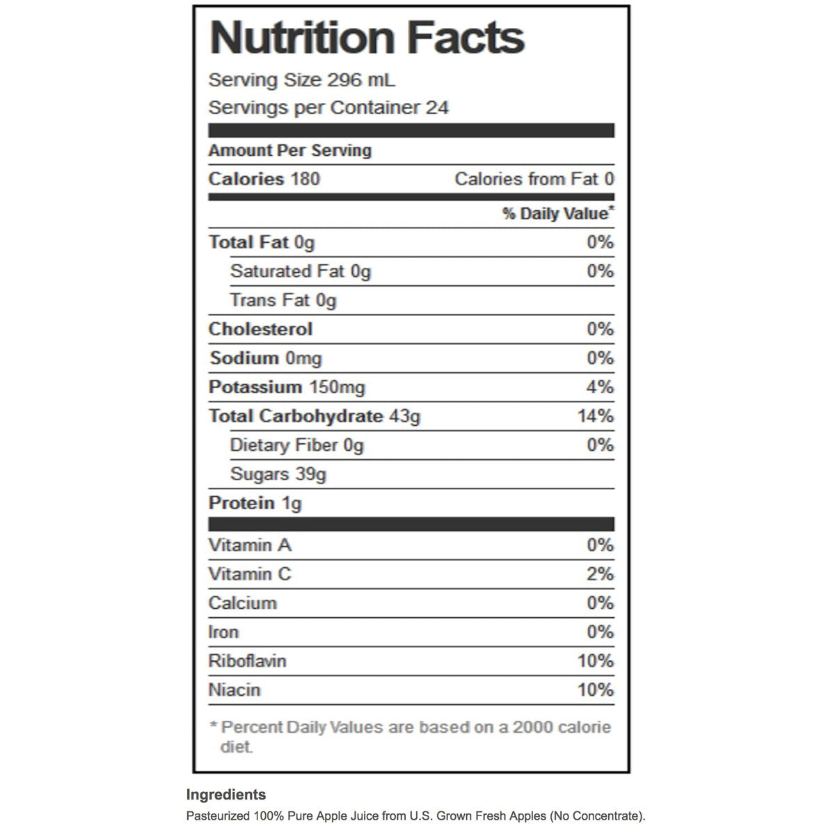 Martinelli's, Gold Medal 100% Pure Apple Juice, 10 fl oz, 24-Count