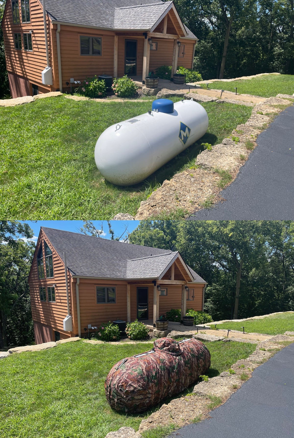 Tank Wear 500 Gallon Propane Tank Cover Outdoor Decorative