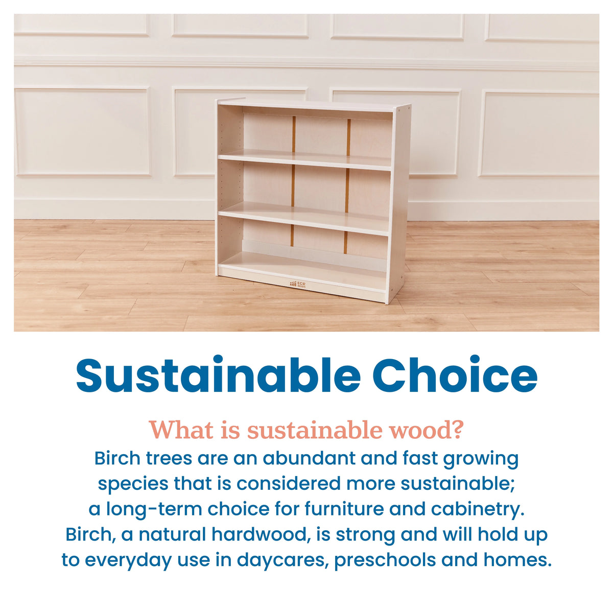 ECR4Kids Classic Bookcase, 36in, Grey Wash