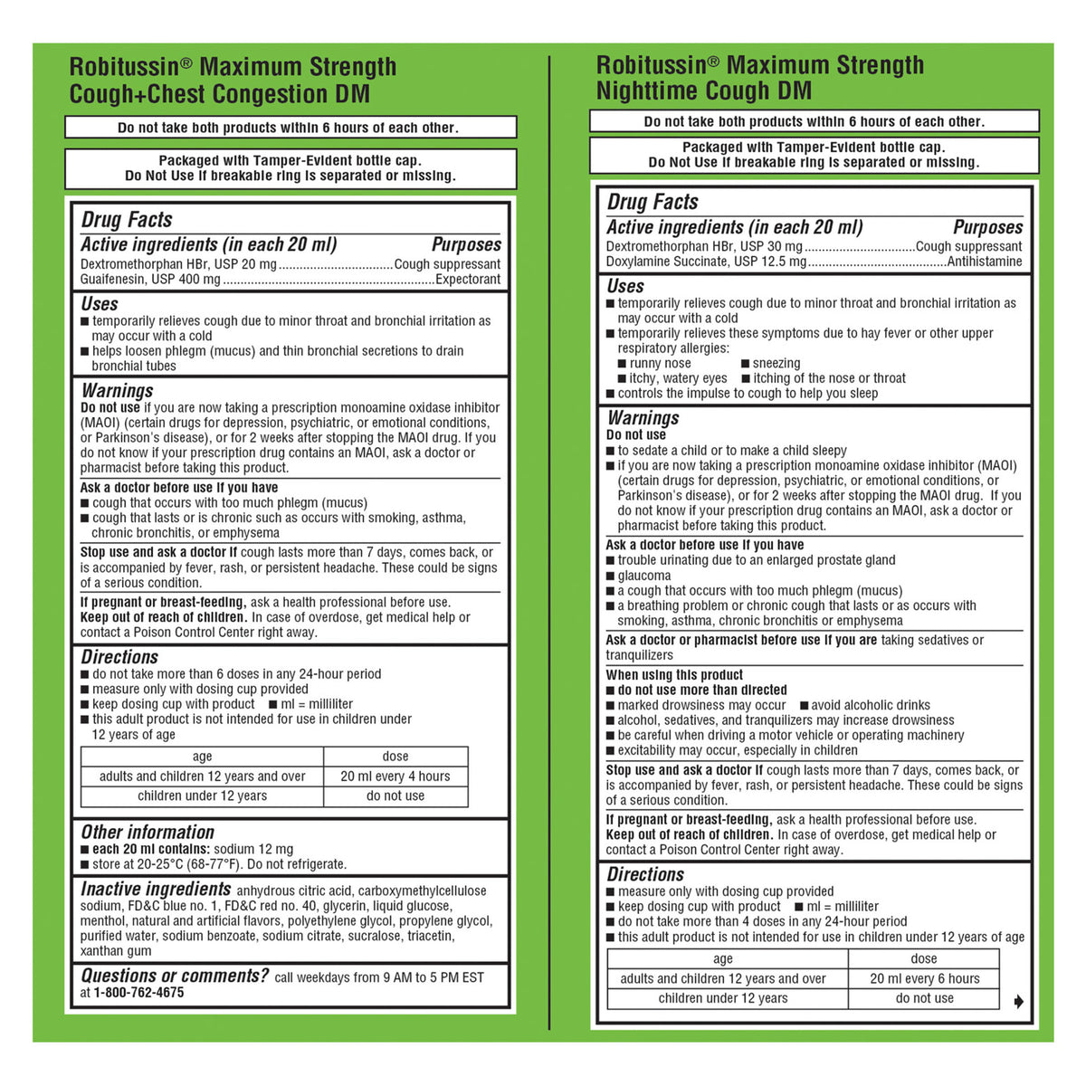 Robitussin DM Maximum Strength Day & Night Cough Relief, 20 Ounces