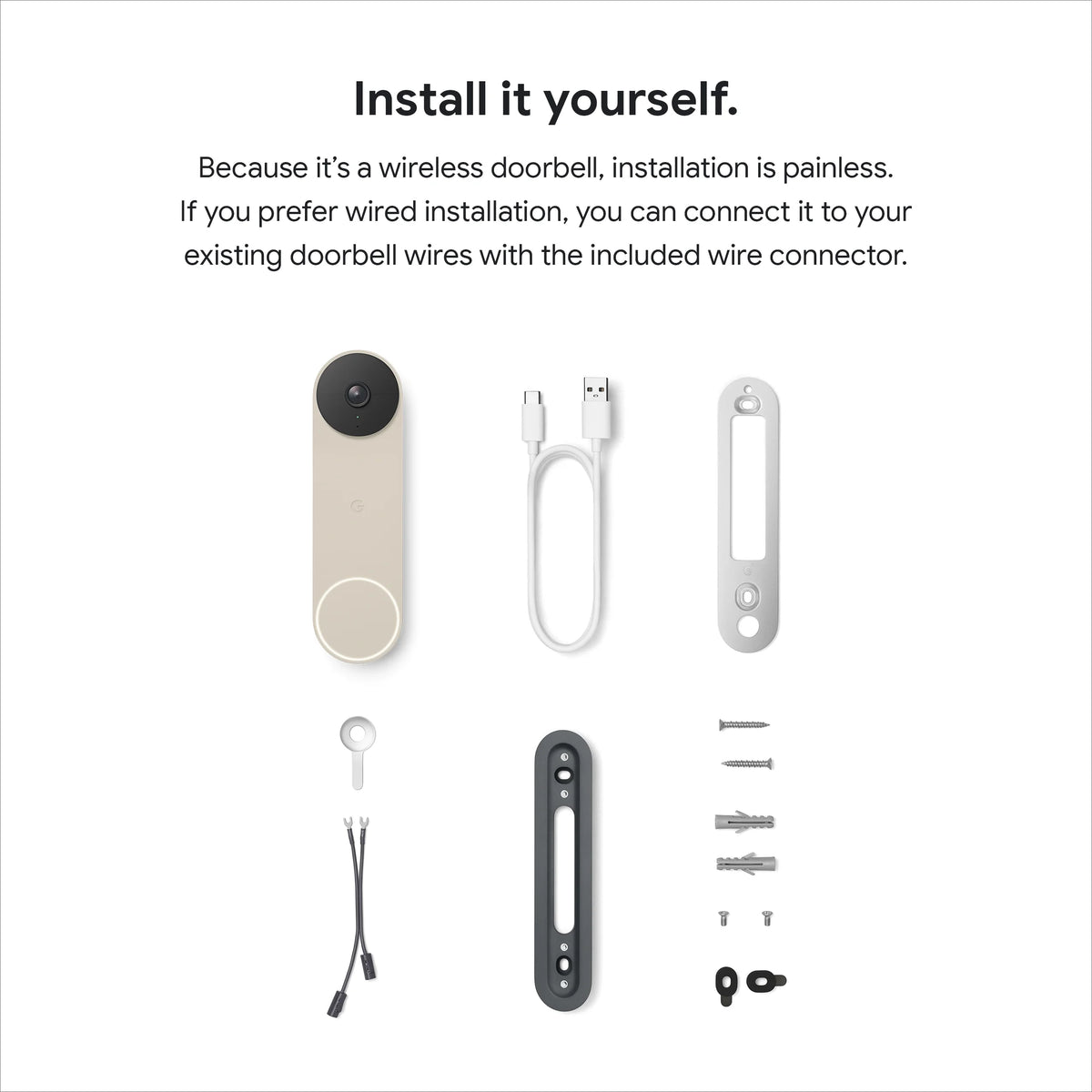 Google Nest Doorbell (Battery) (Linen)