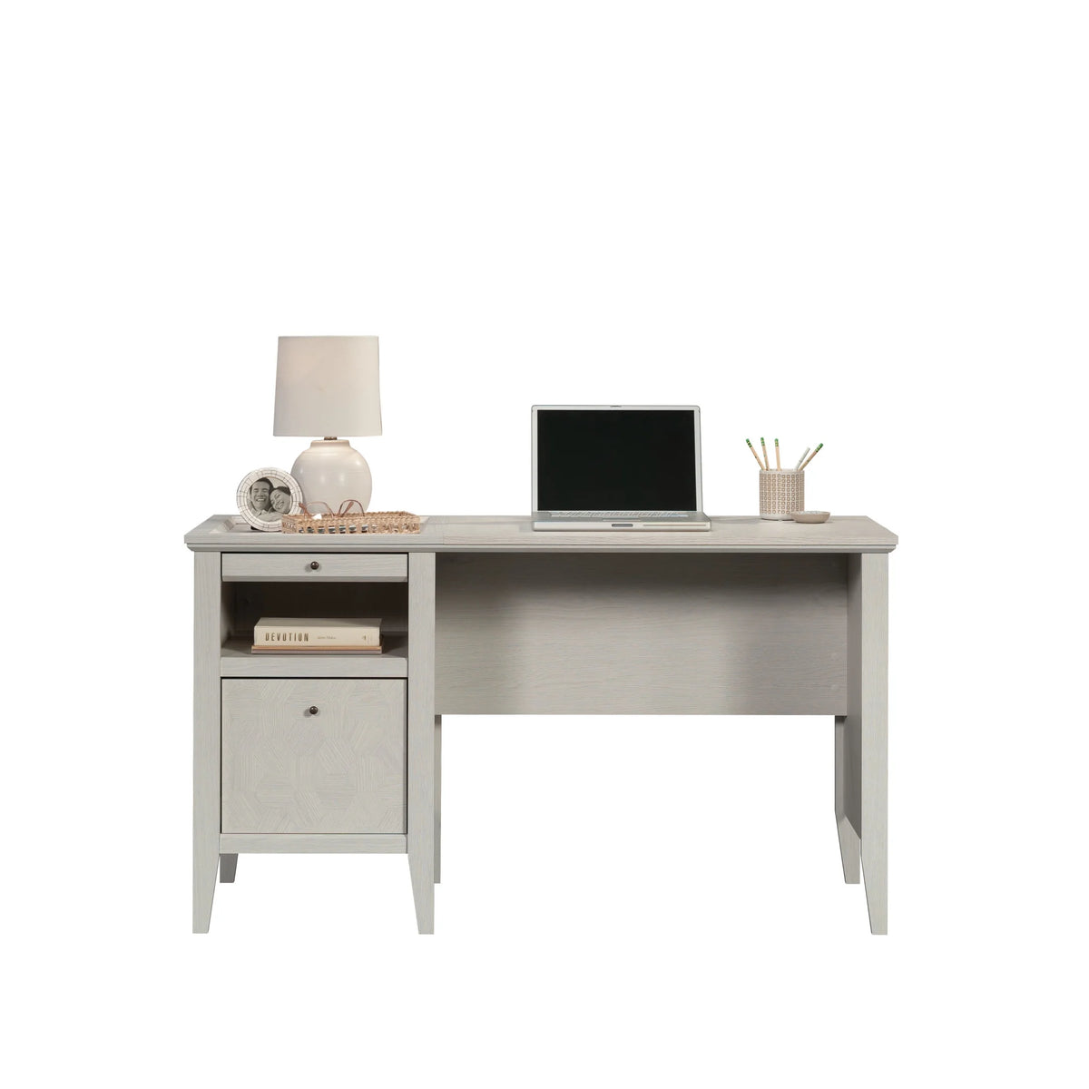 Sauder Larkin Ledge Desk, Glacier Oak Finish