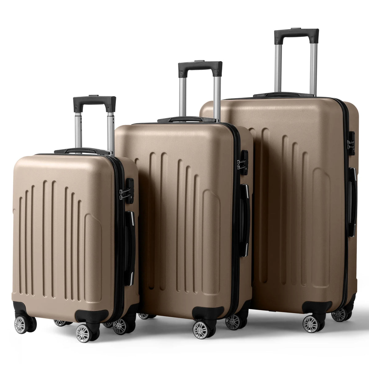 Zimtown 3 Piece Nested Spinner Suitcase Luggage Set With TSA Lock Royal Blue