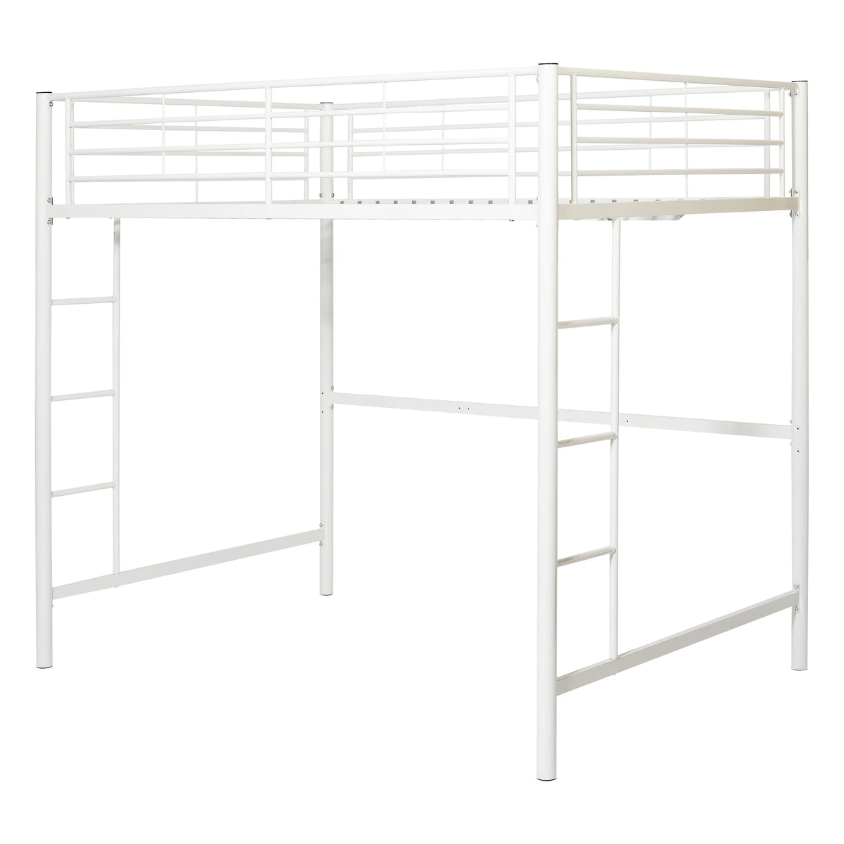 Walker Edison Sunset Modern Powder-Coated Steel Metal Full Loft Bunk Bed - Black