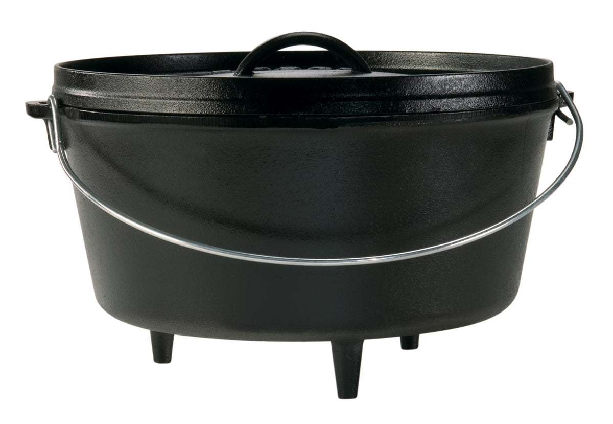 Lodge Cast Iron 12" / 8 Quart Seasoned Camp Dutch Oven
