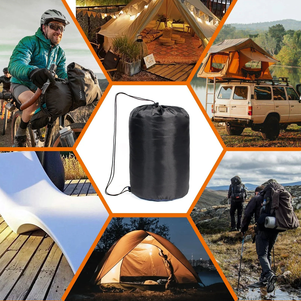 Heated Sleeping Bag Waterproof Lightweight Sleeping Bag for Camping Backpacking