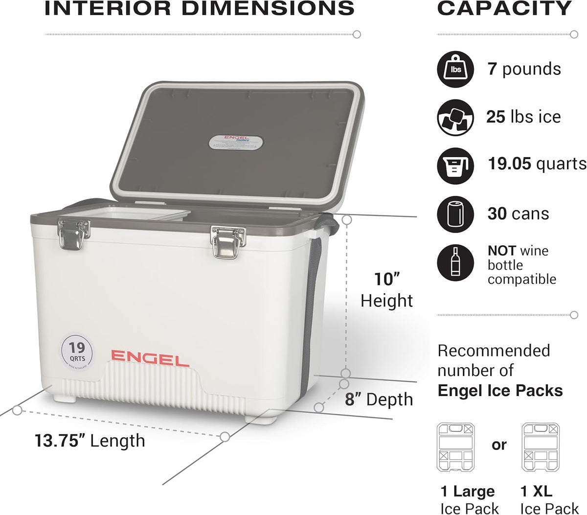 ENGEL 19 Qt Leak-Proof Compact Insulated Drybox Cooler - Seafoam