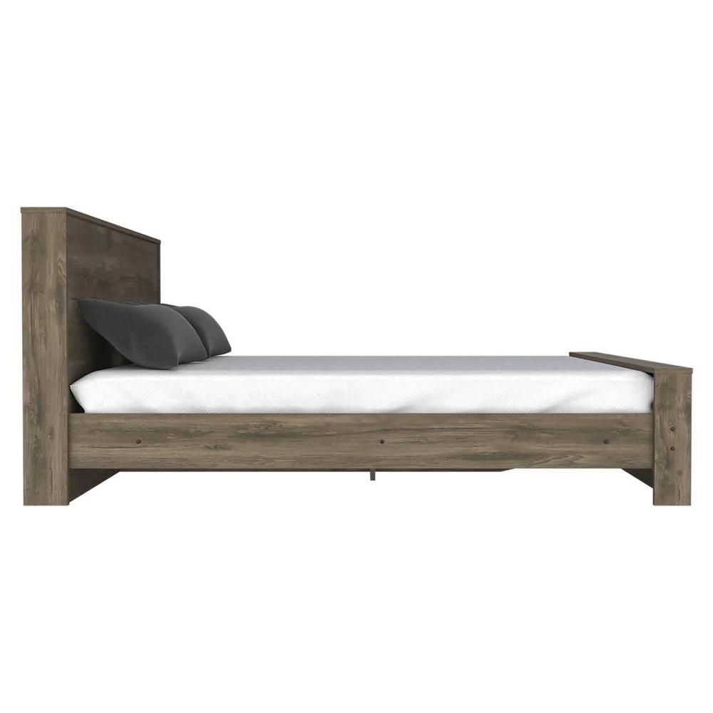 Depot E-Shop DE-CLB7965 Barrie Bed, Dark Brown - Full Size