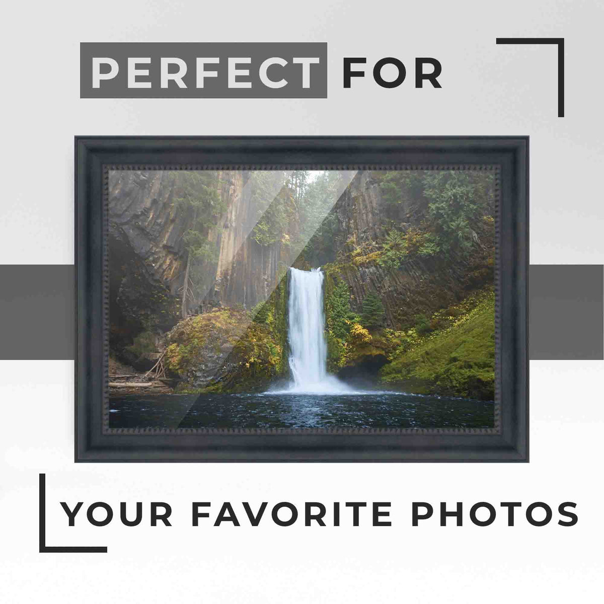 20x48 Frame Black Passaggi Solid Wood Picture Frame Width 1.5 Inches | Interior Depth 0.5 Inches |