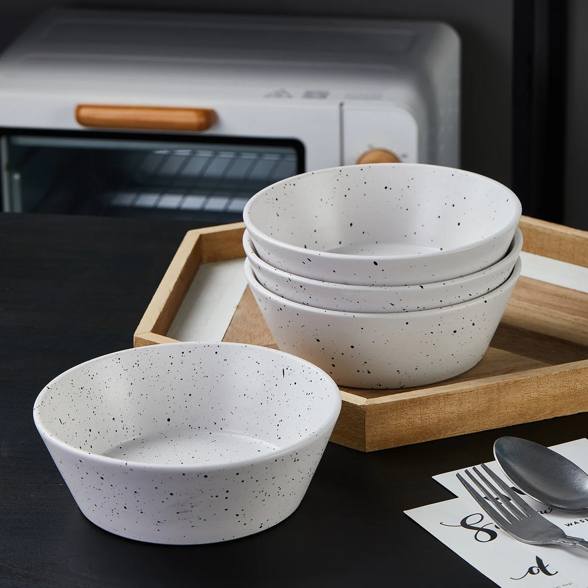 Stone Lain Jade 32-Piece Dinnerware Set Stoneware, White