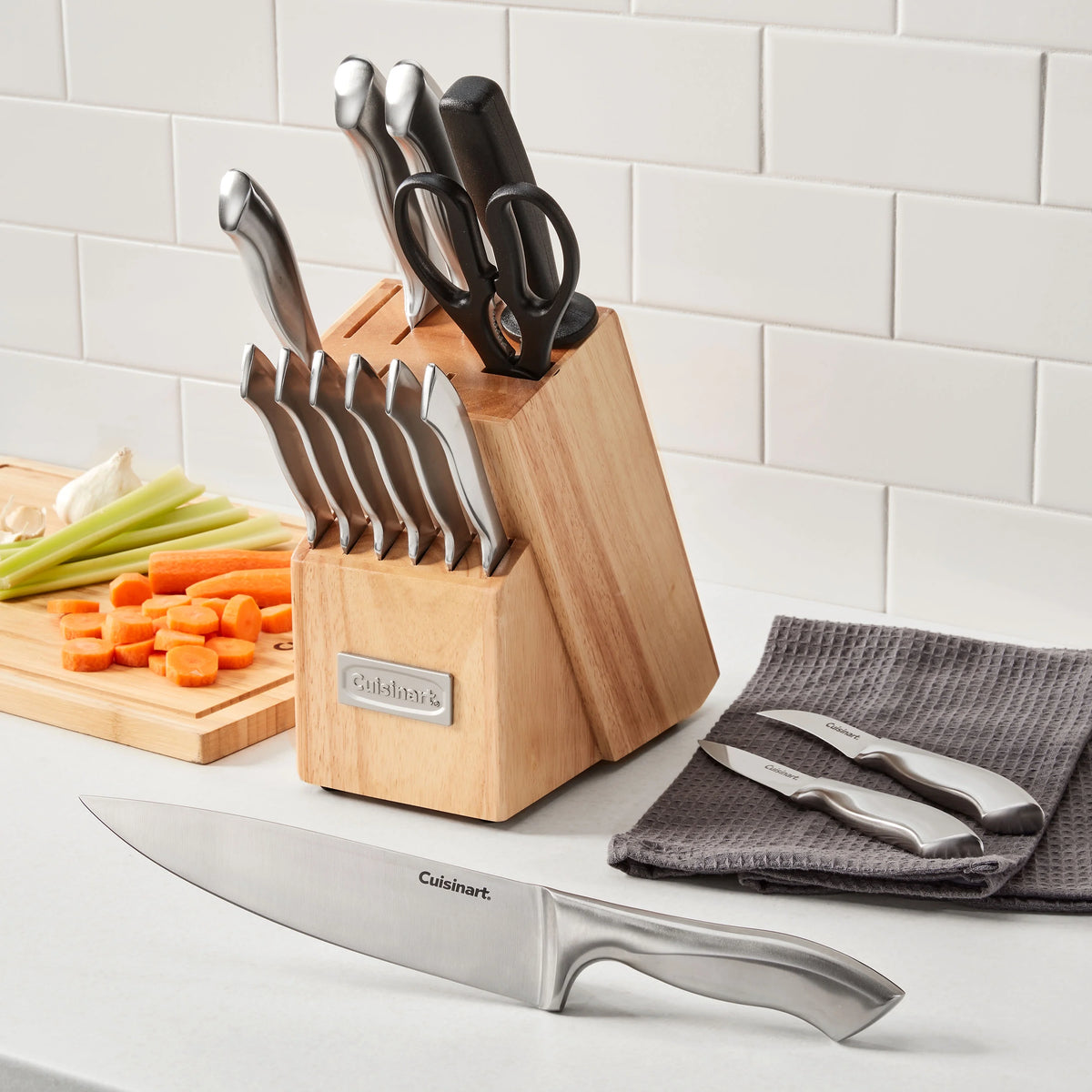 Cuisinart Classic Stainless Steel 15-Piece Knife Block Set