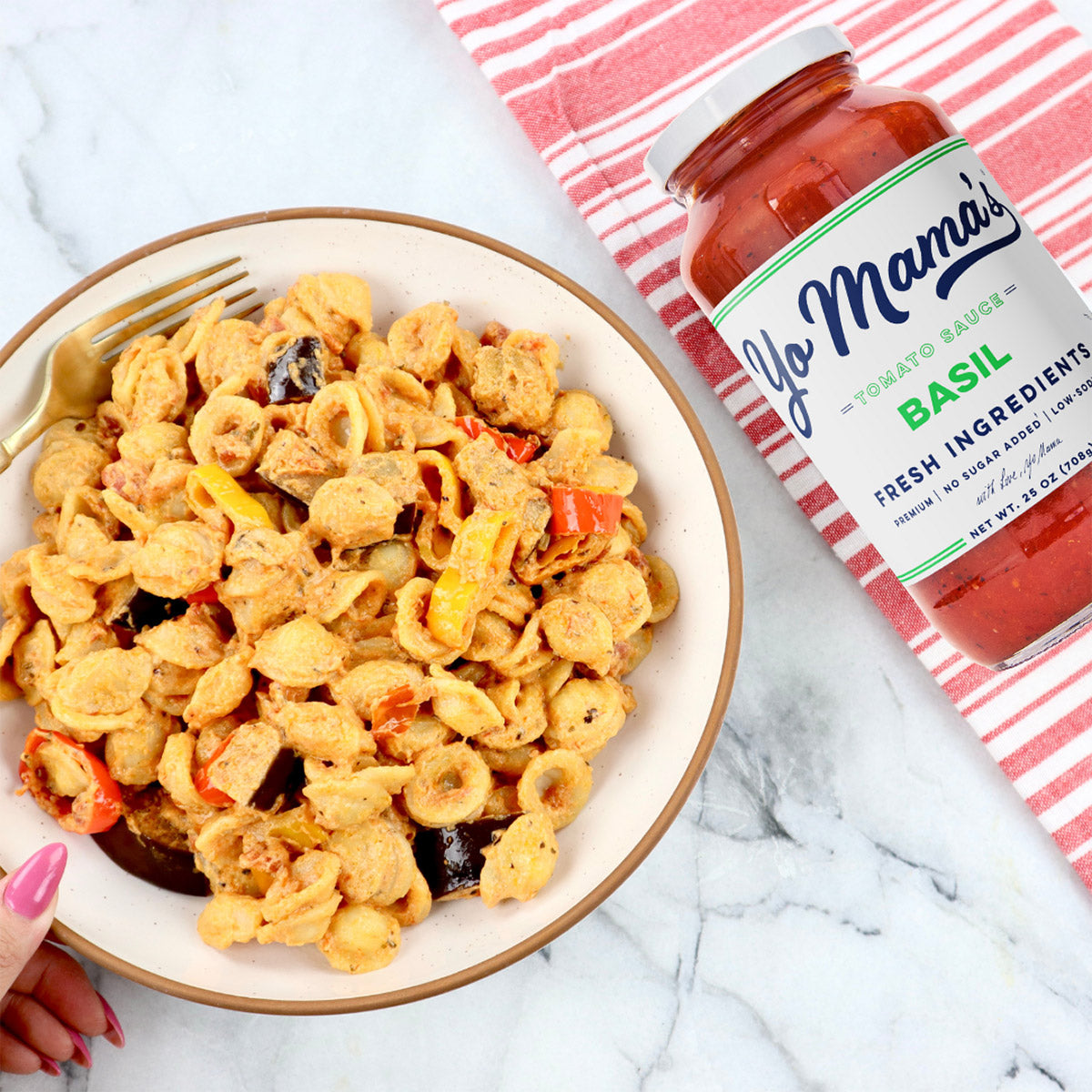 Yo Mama's Low-Sodium Variety Pasta Sauce, 3-pack