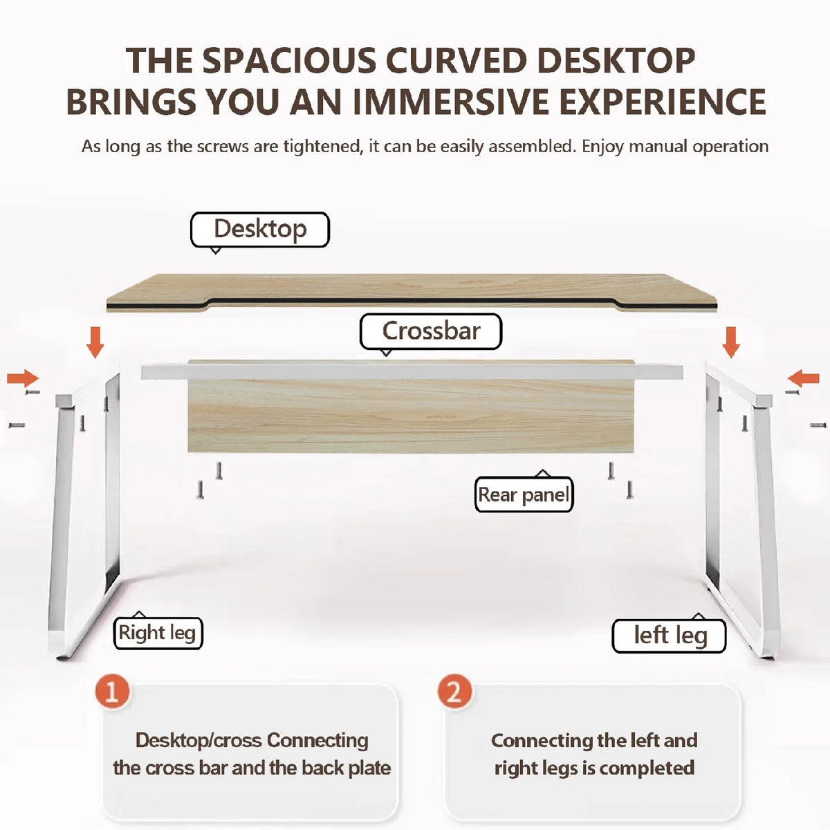 Gaming Desk Computer Writing Table Student Art Modren Simple Style PC Wood Suitable for Home, Office.