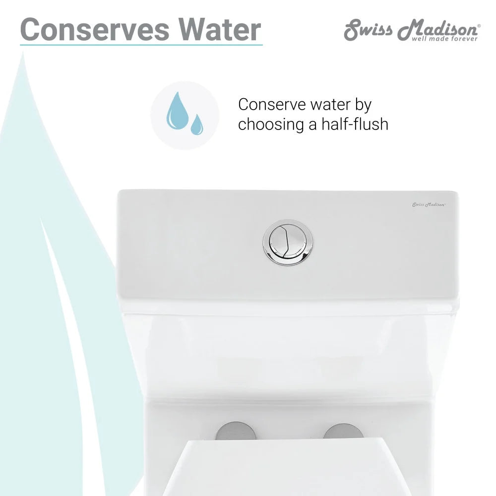 Cache Two-Piece Elongated Toilet Dual-Flush 1.1/1.6 gpf