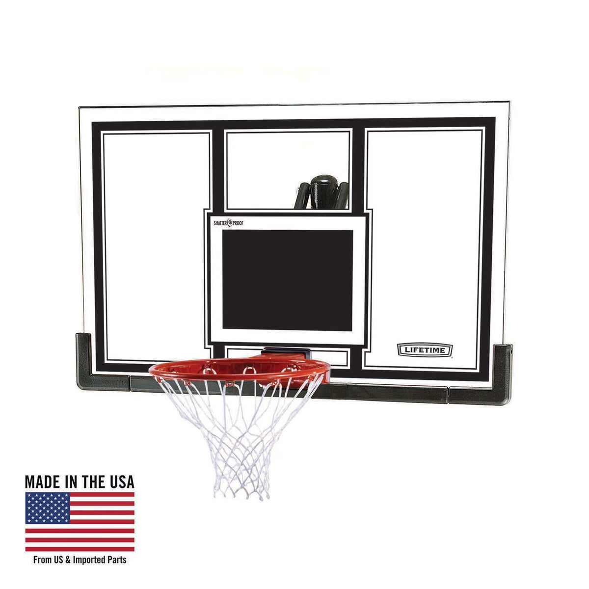 Lifetime New Basketball Indoor/Outdoor Backboard and Rim Combo Kit (54-inch Polycarbonate) - 71526