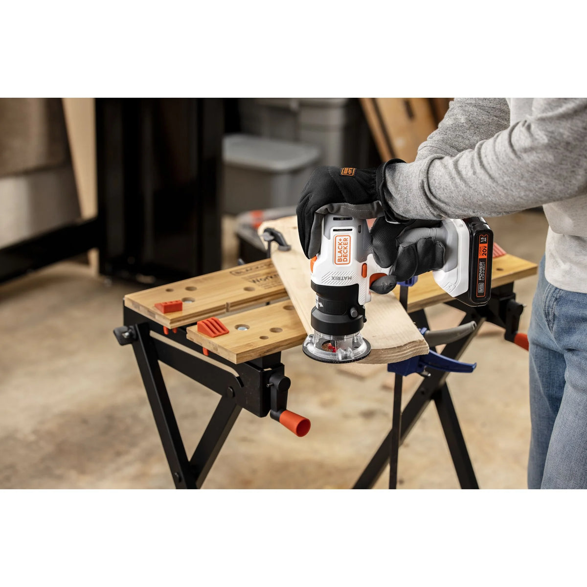 BLACK+DECKER 20V MAX* Matrix Cordless Combo Kit, 6-Tool, White And Orange, (BDCDMT1206KITWC)