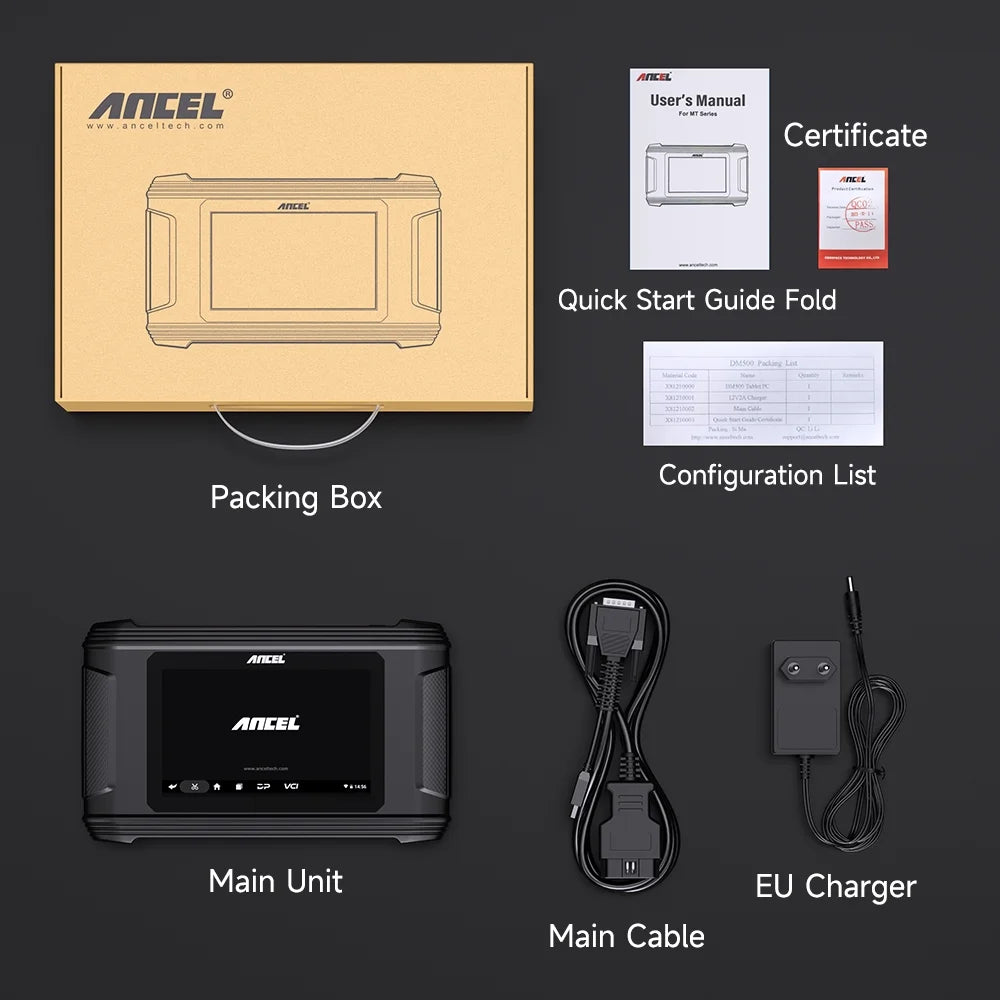 ANCEL DM500 Car OBD2 Scanner Mileage Adjustment Odometer Correction Oil Tool