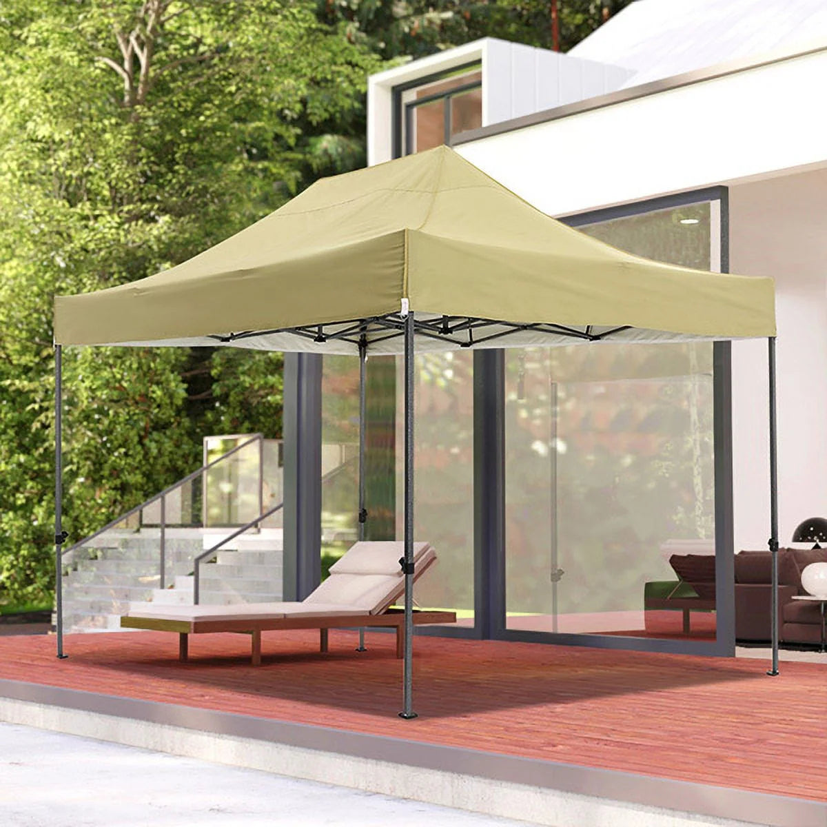 COBIZI 10x10 Heavy Duty Pop-up Canopy Tent for Outside, UPF 50+ Waterproof and Instant Outdoor Shelter, Outdoor Canopy for Beach,Party,Camping with Rope,Stake and Carrying Bag,White(Frame Thickened)