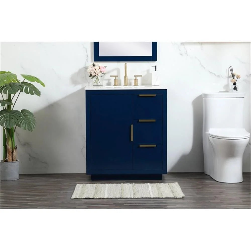 Elegant Kitchen and Bath 30 Inch Single Bathroom Vanity In Grey