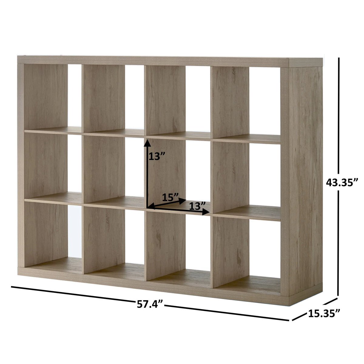 Better Homes & Gardens 12-Cube Storage Organizer, Natural