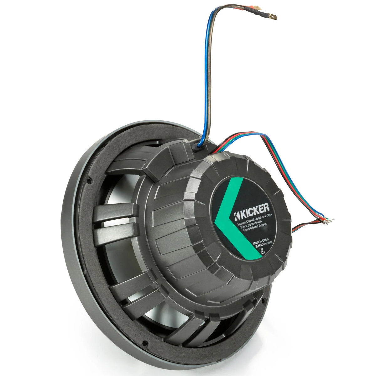 Kicker 8" White Marine LED Speakers - 1-Pair of OEM replacement speakers