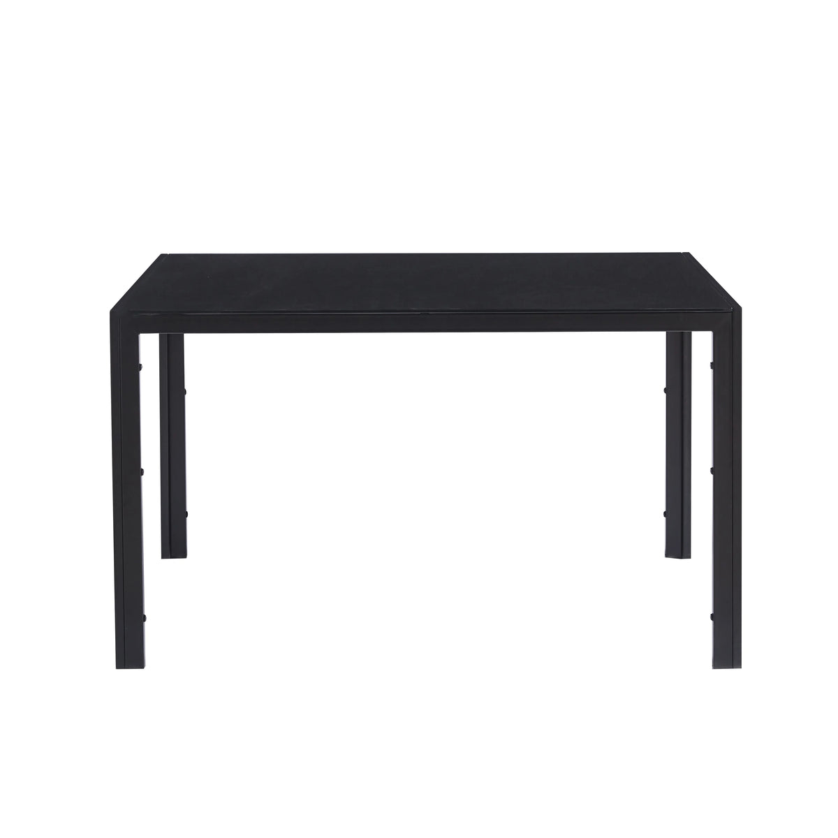 Anchorhome 51" Rectangular Glass Dining Table, Modern Kitchen Table with Metal Steel Frame, Compact Space-Saving Dining Room Furniture (Table Only)