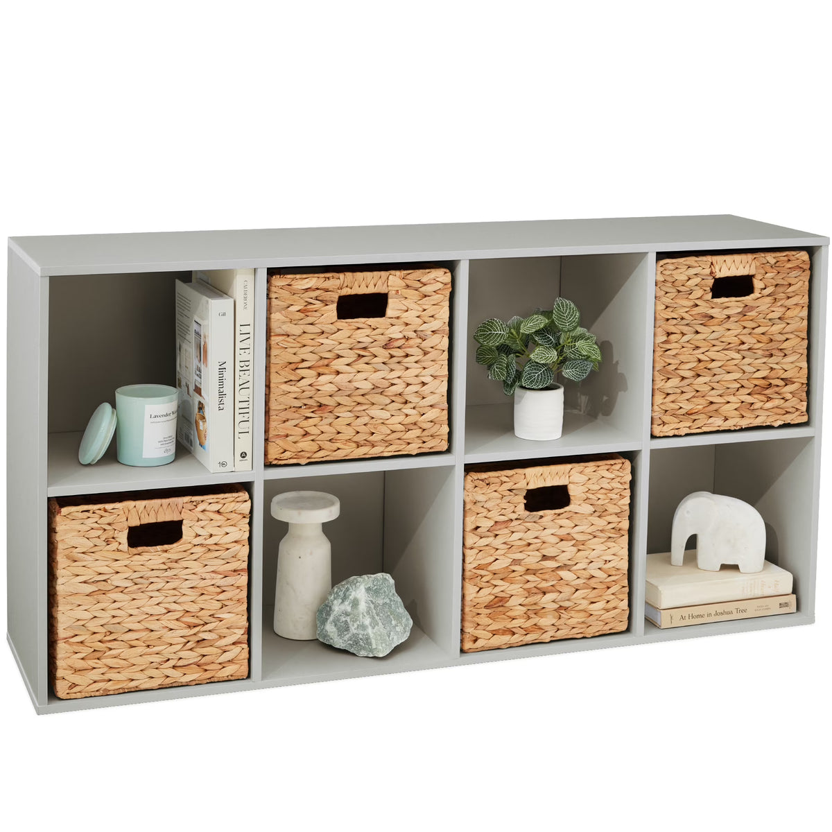 Best Choice Products 8-Cube Bookshelf, 11in Display Storage System, Organizer w/ Removable Back Panels - Black