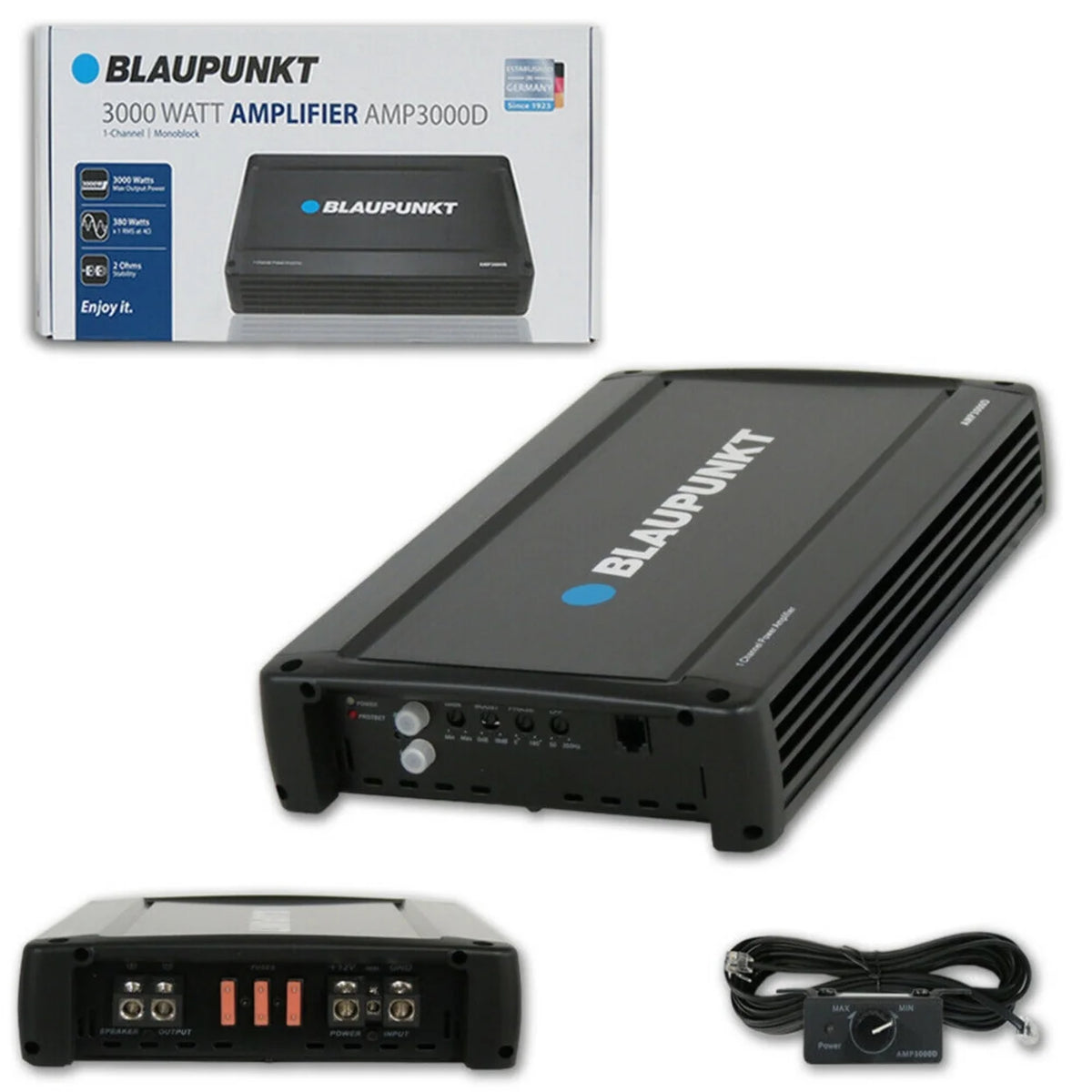 Blaupunkt AMNP3000D 1 Channel Power Vehicle Audio Amplifier, Multicolor, 7.05 lbs