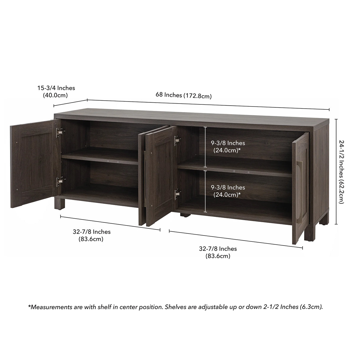 Evelyn&Zoe Chabot Rectangular TV Stand for TV's up to 75", Alder Brown