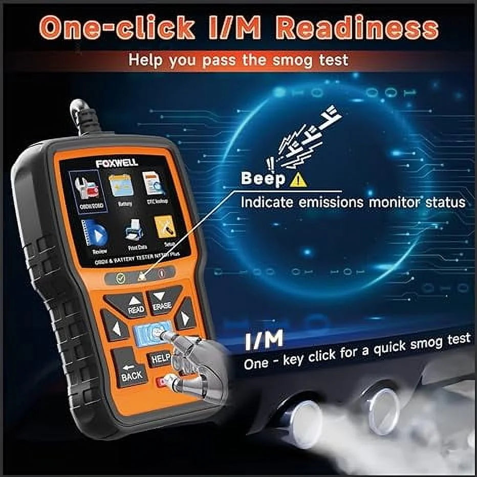 Foxwell NT301 Plus with Storage Case 2 in 1 Mechanic OBD2 Scanner Battery Tester Code Reader Scan Tool