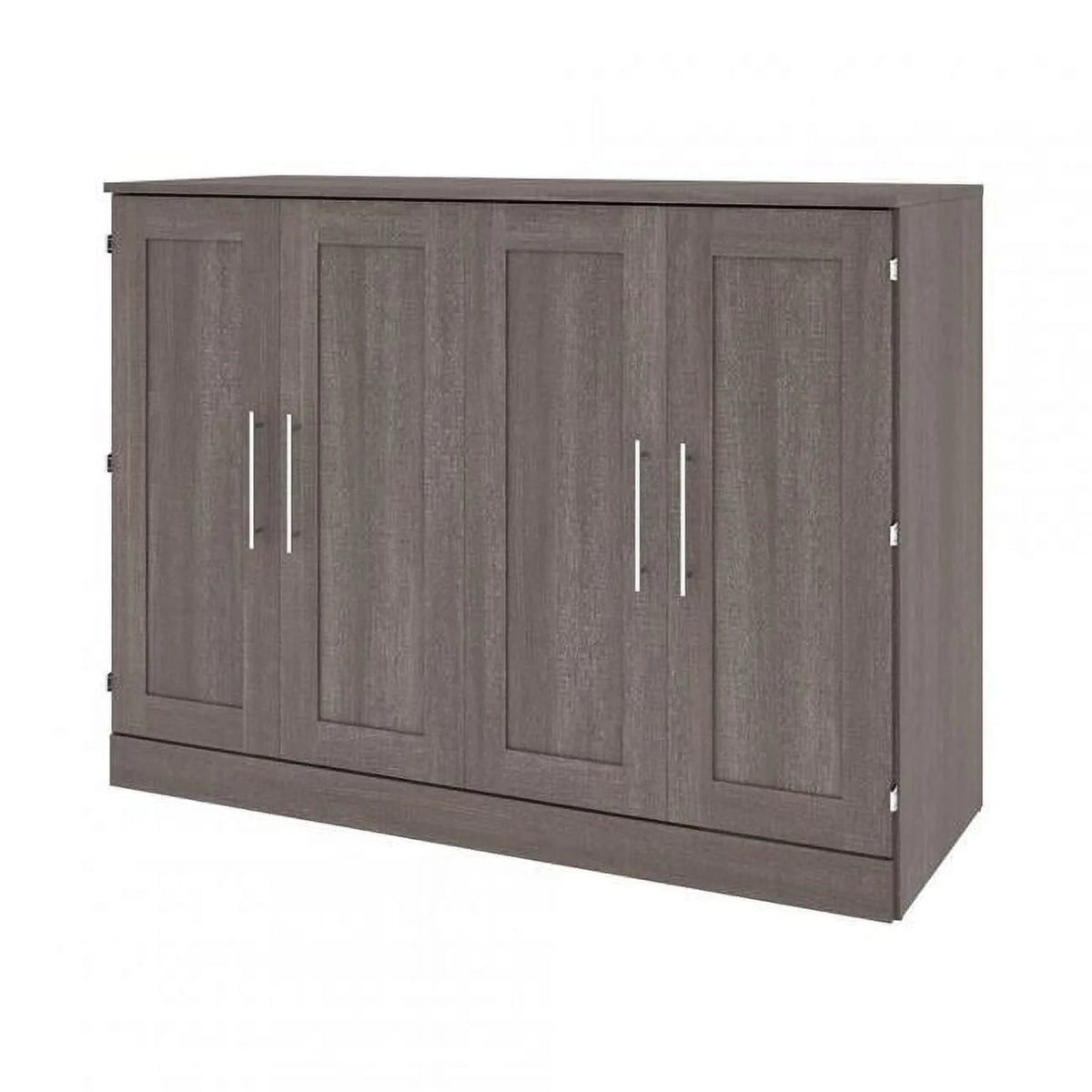 Pur by Bestar Full Cabinet Bed with Mattress in Rustic Brown