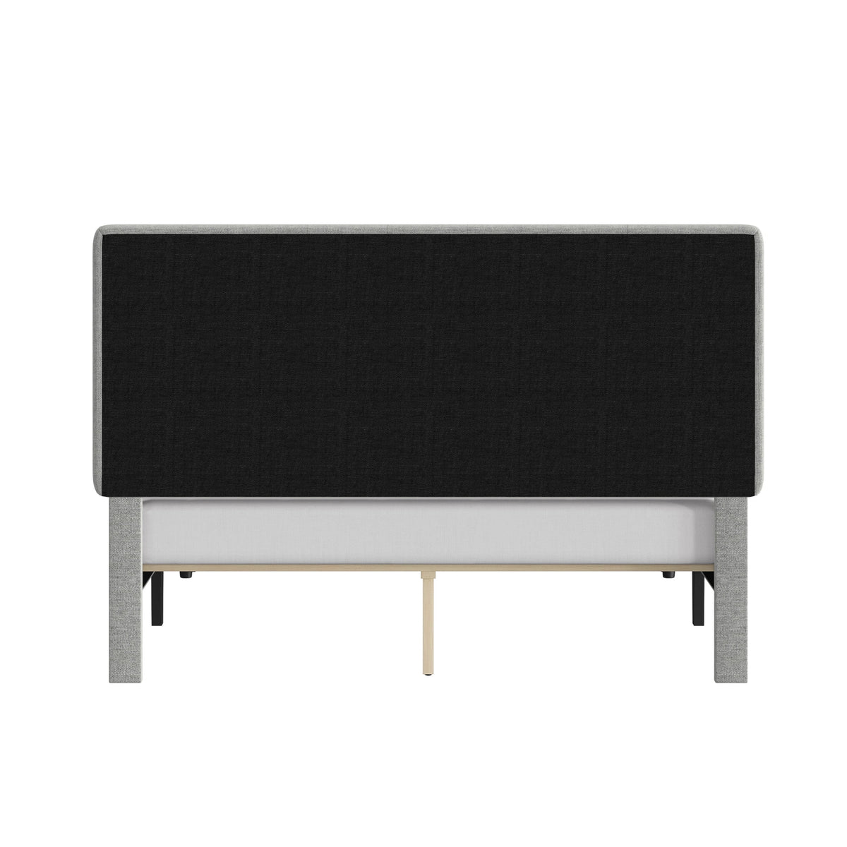 Mainstays Hillside Square Tufted Upholstered Full Platform Bed, Ivory Fabric