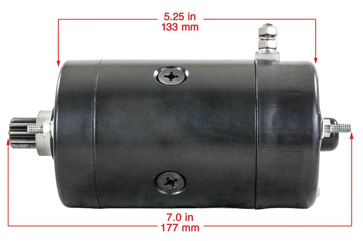 New 12V Black Starter Hitachi Type Fits Harley Davidson Motorcycles Electra Glid