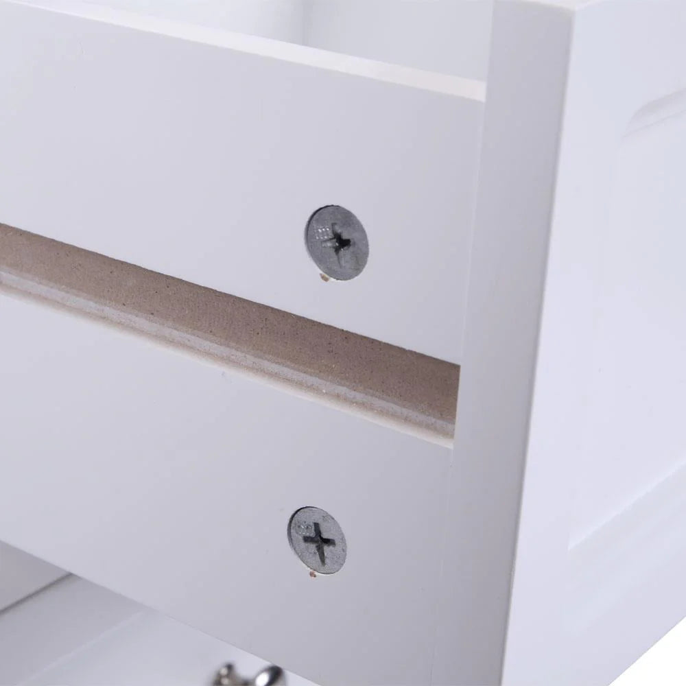 UBesGoo Set of 2 Nightstand, Side Table Night Table,White