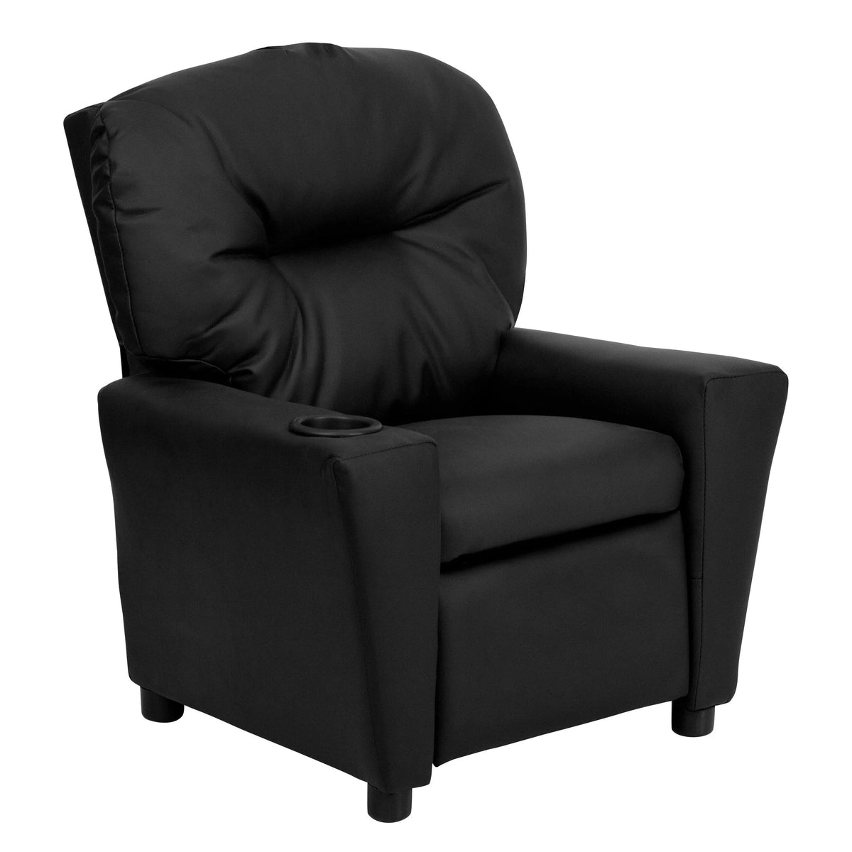 Lancaster Home Contemporary Kids Recliner with Cup Holder Brown Microfiber