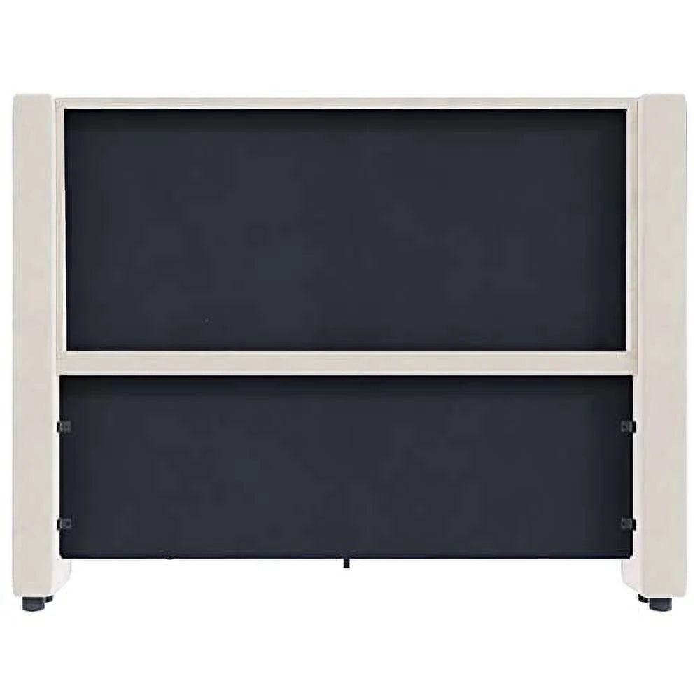 VanAcc Queen Bed Frame Upholstered Bed Wingback Headboard Velvet Tufted Diamond Button/No Box Spring Needed/Easy Assembly/Gray