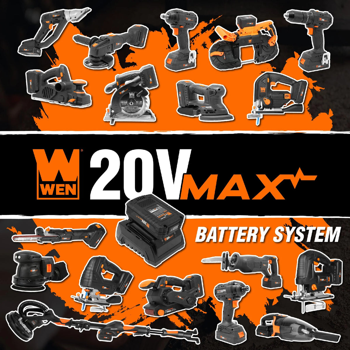 WEN 20V Max Cordless Brushless Auto-Speed Jigsaw with 4.0Ah Lithium Ion Battery and Charger