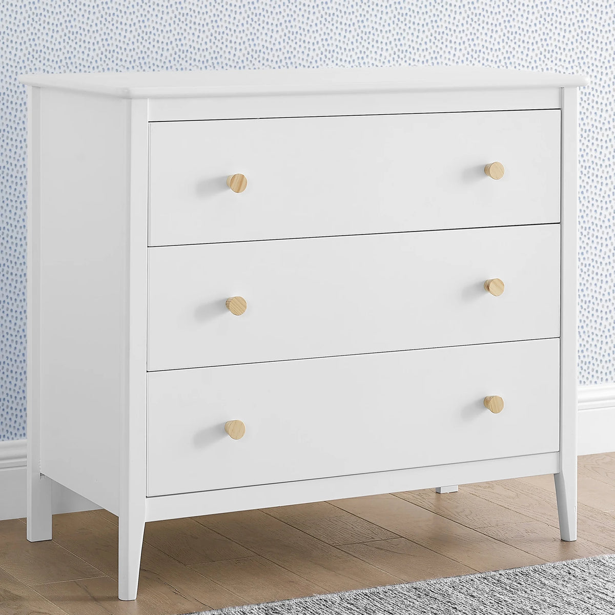 Delta Children Casey 3 Drawer Dresser with Interlocking Drawers, Black Ebony/Natural
