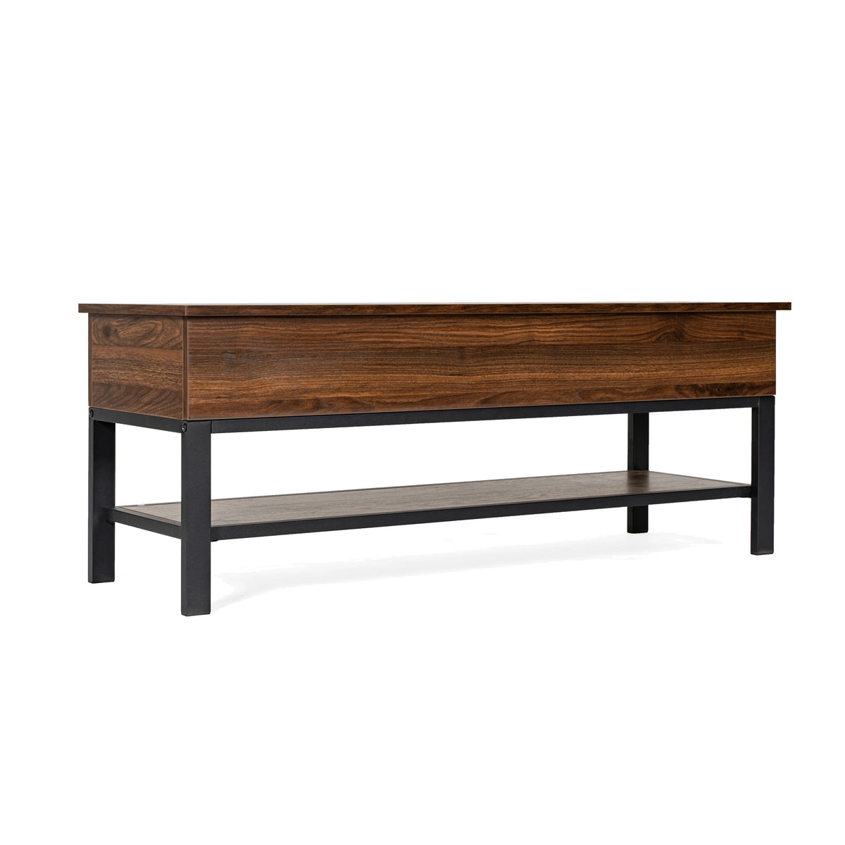 HBCY Creations Farmhouse Entryway Bench, Rustic Oak