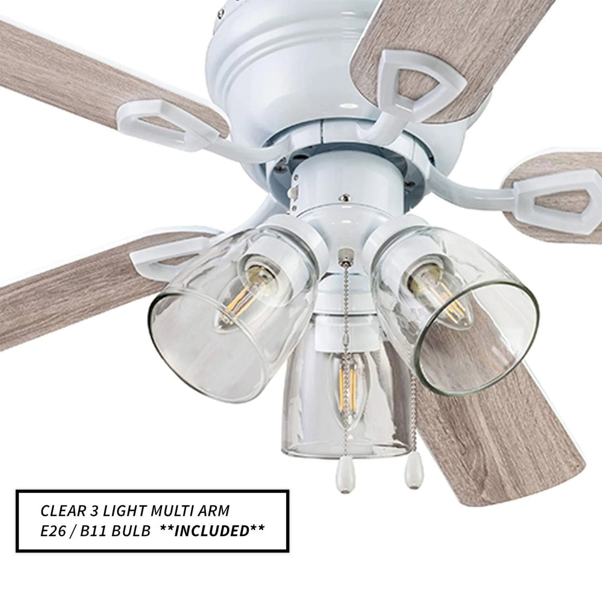 Open Box Portage Bay Renton Ceiling Fan with Quiet, Reversible Motor, 52"