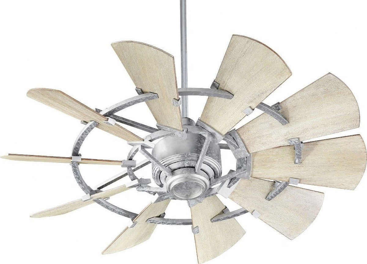 94410-86-Quorum Lighting-Windmill - 44 Inch Ceiling Fan-Oiled Bronze Finish-Weathered Oak Blade Color