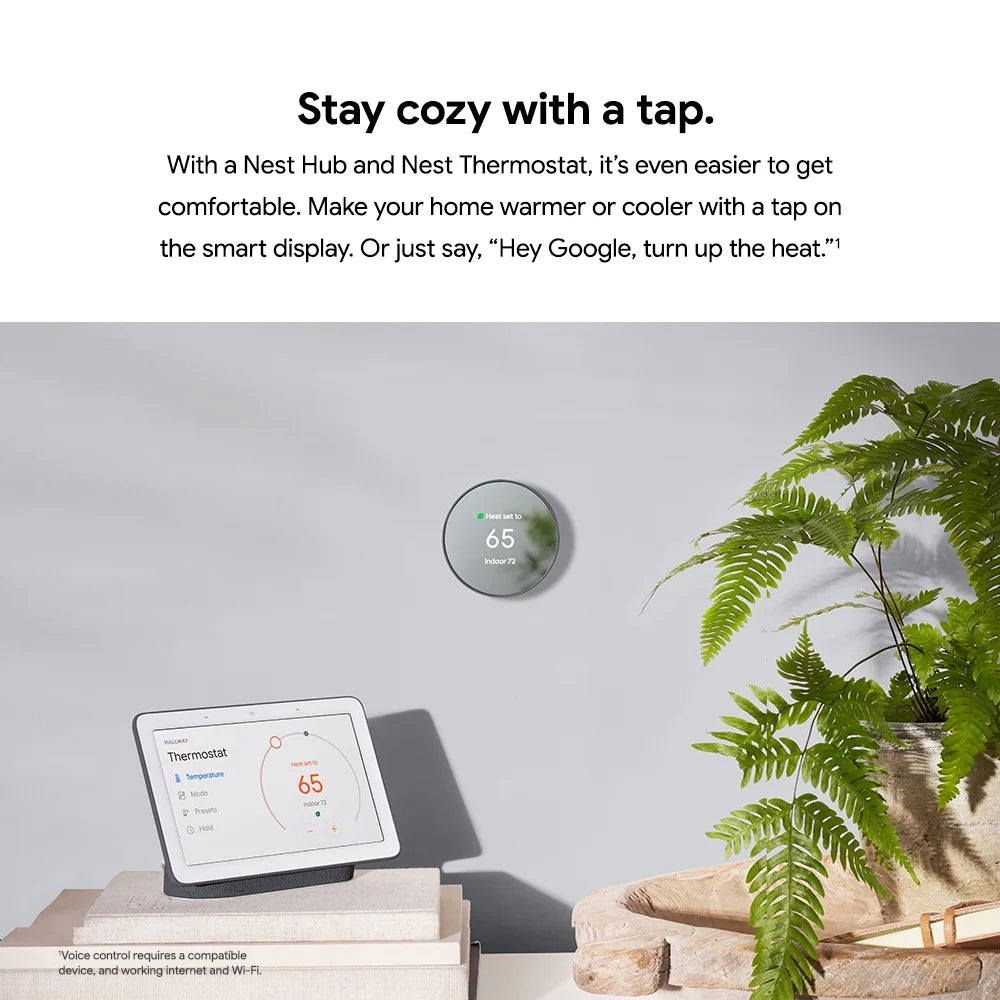 Google Nest  Thermostat - Smart Programmable Wi-Fi GA01334-US - Snow