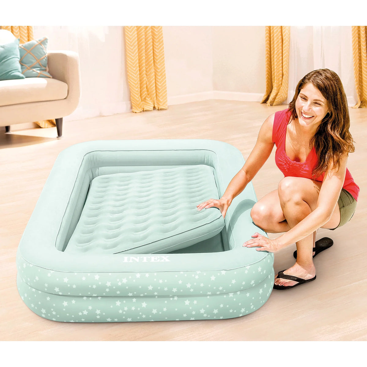 Kidz 10" Starry Night Travel Air Mattress with Hand Pump