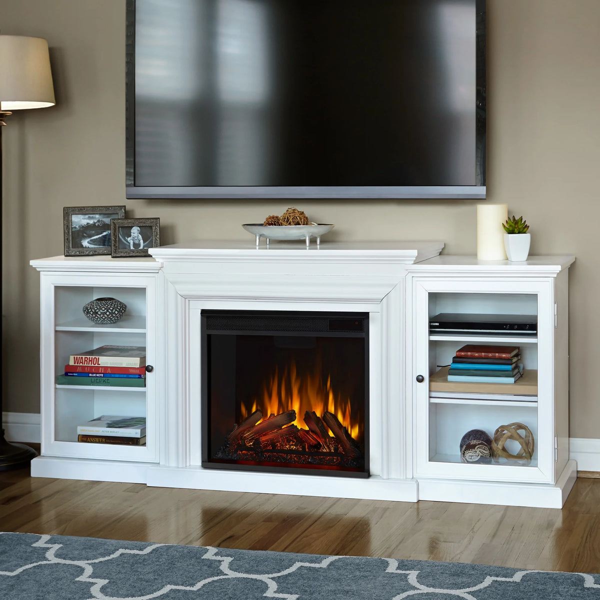 Real Flame Frederick Electric Fireplace in White