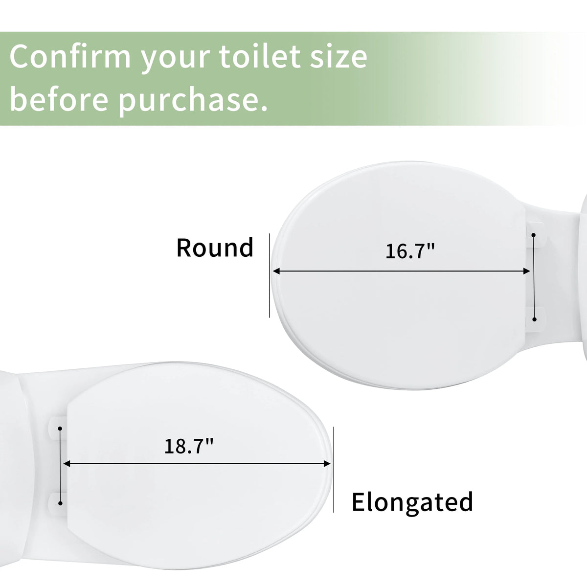 FBJ 400 Pound Slow Close Heavy Duty Oval Plastic Toilet Seat in White No Slam
