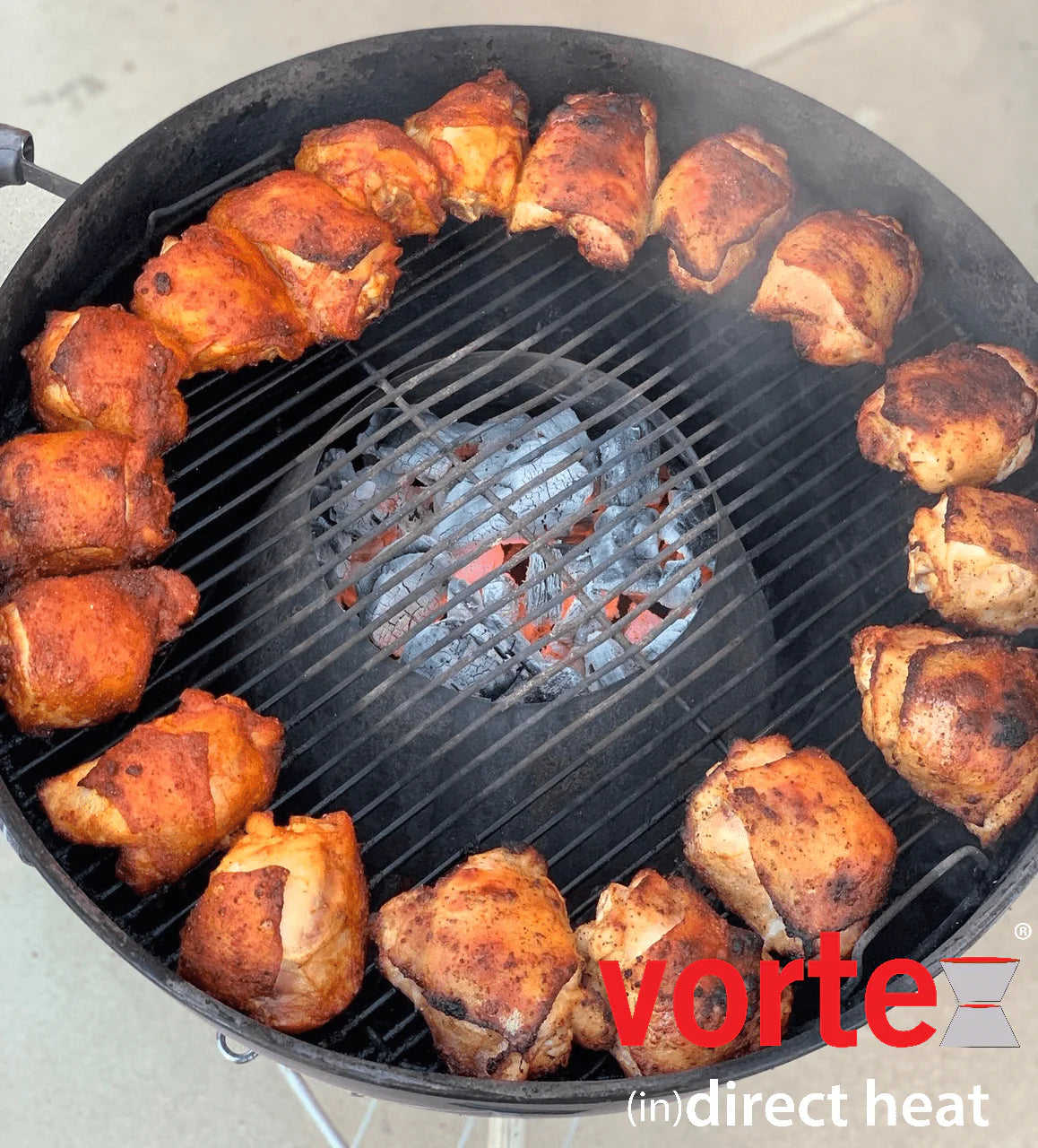 BBQ Vortex for Weber Kettle 22 26.75 WSM smokey mountain Medium Kamado Big Green Egg