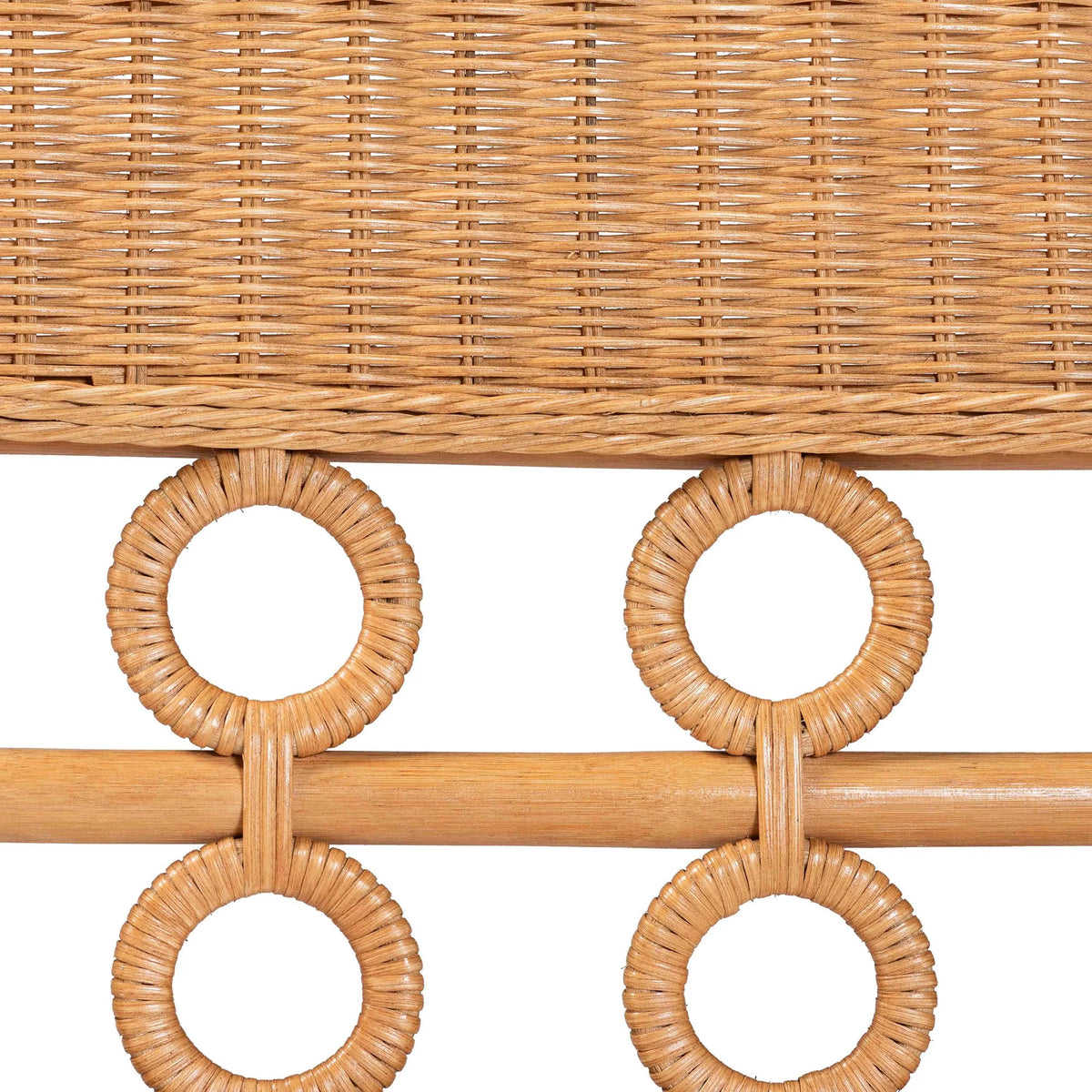 bali & pari Oxford Boho Dining Bench, Light Honey